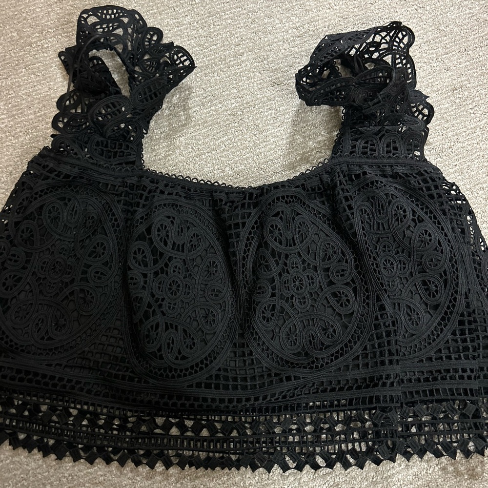Endless Rose Black Lace Women Top sz. L